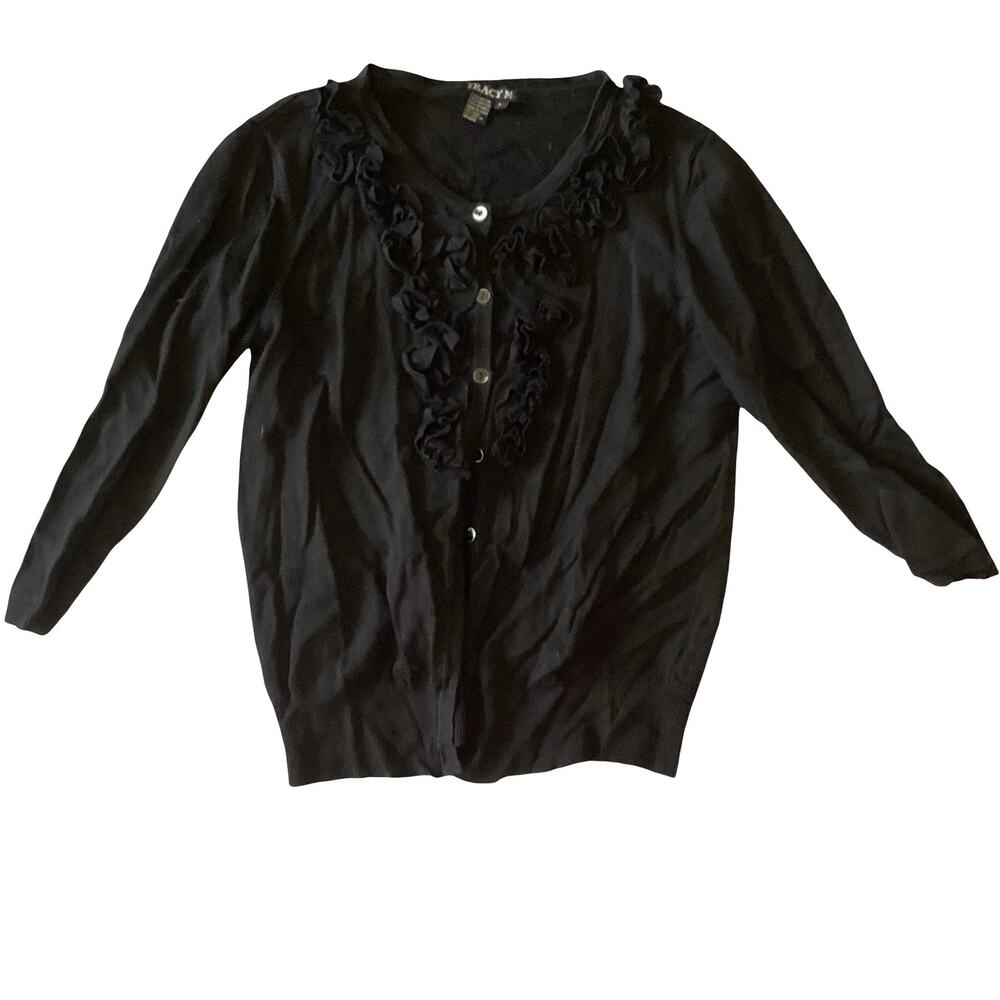 Tracy M Ruffle Front Cardigan - Picture 5 of 9